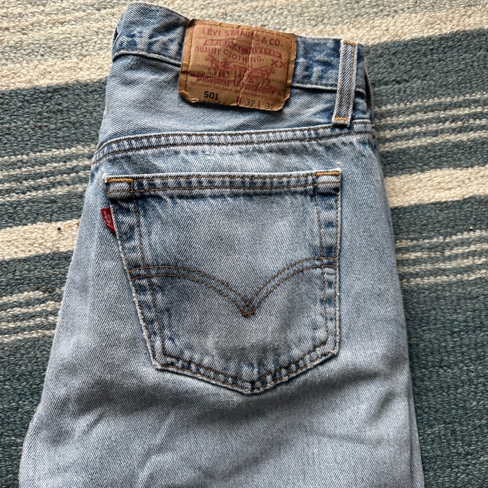 501 denim with embellishments. - Picture 2 of 7